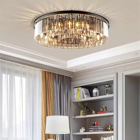Candelabru Cristal Brady Ø60cm, 18xE14, Circular, Gri