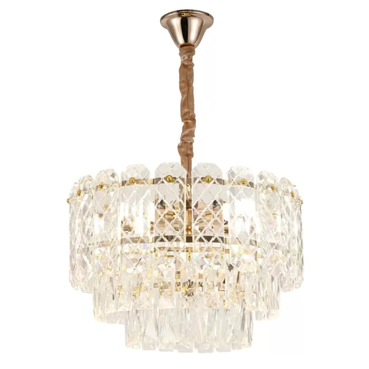 Candelabru Cristal Cyrus 5x E27 Auriu