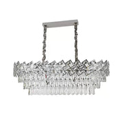 Candelabru Cristal WINDSOR Regalis 10xE14, Crom Lucios, Inaltime Reglabila