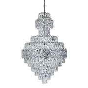 Candelabru Cristal WINDSOR Grande Supremo 14xE14, Diametru 60X90cm, Crom Lucios, Inaltime Reglabila