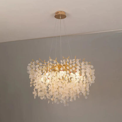 Candelabru Cristal WALTZ Serenade, 6xG9, Auriu, 60cm, Inaltime Reglabila