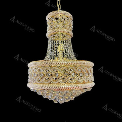 Candelabru Cristal Selim 14x E14 Auriu