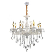 Candelabru Cristal SANSSOUCI Magno, 8xE14, Diametru 68cm, Alb