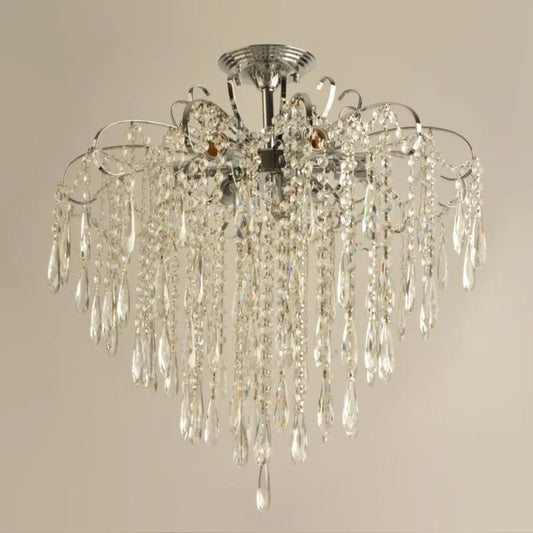 Candelabru Cristal EGO 9x E27, Diametru 60cm, Crom Lucios