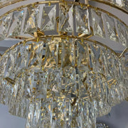 Candelabru Karam 10*E27, Metal si Cristal, Auriu