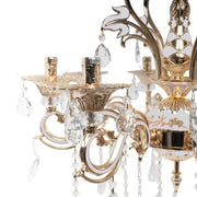 Candelabru Ludovico, 8*E14, Auriu, Metal si Cristal