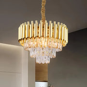 Candelabru Cristal VERSAILLES Nobile 5xE14, Diametru 40cm, Auriu, Inaltime Reglabila