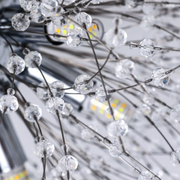 Candelabru Cristal Schönbrunn, 6x G9, Diametru 40cm, Crom Lucios, Inaltime Reglabila