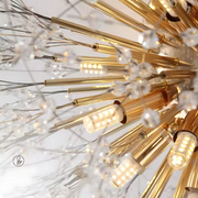 Candelabru Cristal RONDO Vivace, 8x G9, Diametru 60cm, Auriu Lucios
