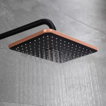 Coloana Dus, Alama Sanitara, Negru cu Roz-Gold, 10010H-M