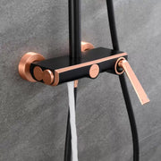 Coloana Dus, Alama Sanitara, Negru cu Roz-Gold, 10010H-M