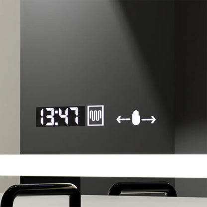 Oglinda LED Rectangulara, 120X70cm, Radiante Senzor MotionGlow Marcello, Sistem Dezaburire, Ceas & Termometru, Dimabila