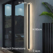 Aplica LED de Exterior Mack, Lungime 80cm, 31W, IP65, Lumina neutra, Metal, Liniar, Negru