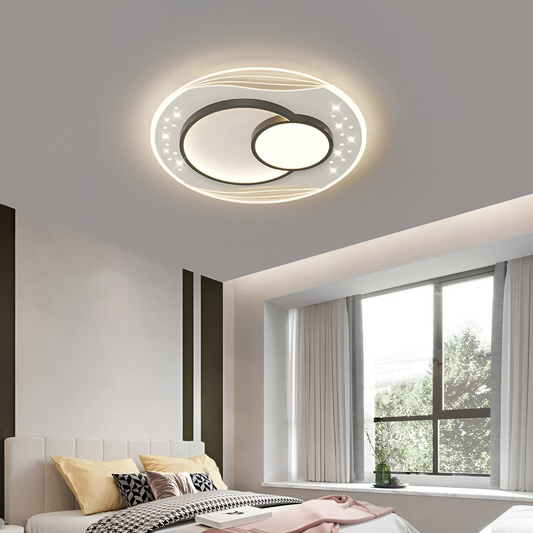 Lustra LED cu telecomanda SERPENTA 51W, Rotunda, lumina Rece/Calda/Neutra, Dimabila, Negru