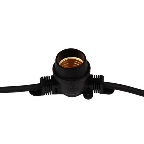 Ghirlanda LED 20 surse de lumina 20M 20xE27 Negru IP65