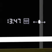 Oglinda LED Rectangulara, 100x80cm, Verite Royale Gold Motion Glow Marcello, Sistem Dezaburire, Ceas & Termometru, Dimabila