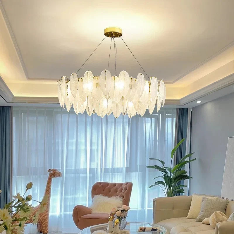 Candelabru Cristal VAUX-LE-VICOMTE Eleganza, 5x E14, Diametru 42cm, Auriu, Inaltime Reglabila