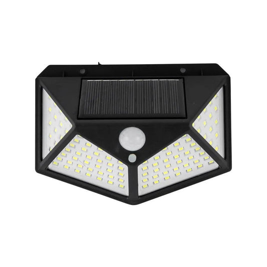 Lampa Solara cu Senzor de Miscare, 100 LED-uri, IP.65, Negru