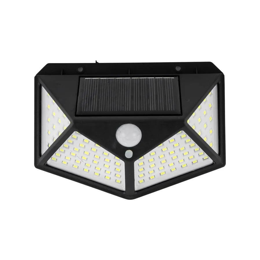 Lampa Solara cu Senzor de Miscare, 100 LED-uri, IP.65, Negru