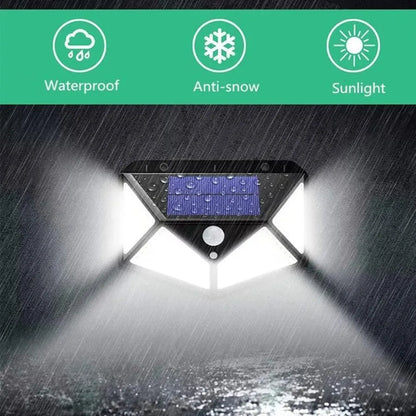 Lampa Solara cu Senzor de Miscare, 100 LED-uri, IP.65, Negru