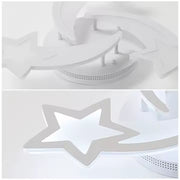 Lustra LED cu telecomanda IPOMOEA 51W, 3 Stele, lumina Rece/Calda/Neutra, Dimabila, Alb