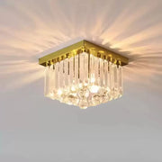 Lustra Cristal MARTINEZ Linear Luxe, Diametru 35cm, 4x E14, Auriu Lucios