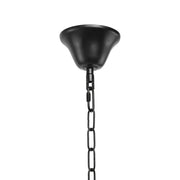 Lustra Indiana, 8*E27, Metal si Franghie, Negru