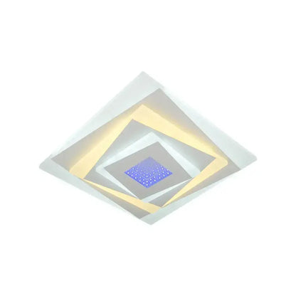 Lustra LED NIVARA RGB 3D 20W, lumina Rece/Calda/Neutra, Alb