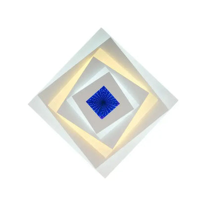 Lustra LED NIVARA RGB 3D 20W, lumina Rece/Calda/Neutra, Alb