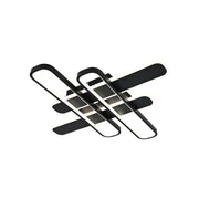 Lustra LED cu telecomanda AFINA 120W, 4 Elemente, lumina Rece/Calda/Neutra, Dimabila, Negru
