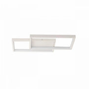 Lustra LED cu telecomanda LANDYN 37W, 2 Patrate, lumina Rece/Calda/Neutra, Dimabila, Alb