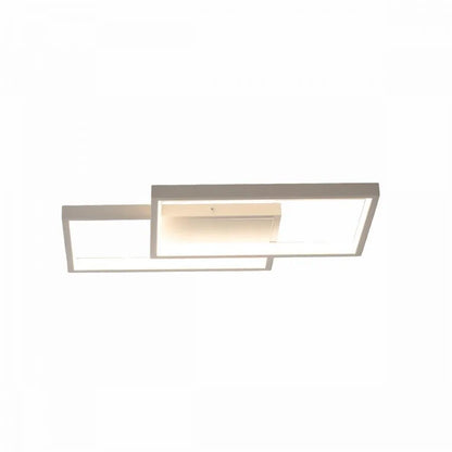Lustra LED cu telecomanda LANDYN 37W, 2 Patrate, lumina Rece/Calda/Neutra, Dimabila, Alb