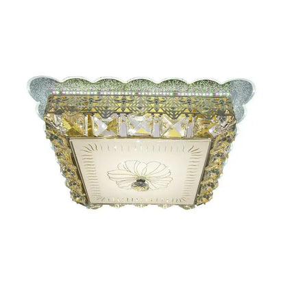Lustra LED cu cristal ANAIDA RGB 20W, 3000K / 4000K / 6000K, Auriu