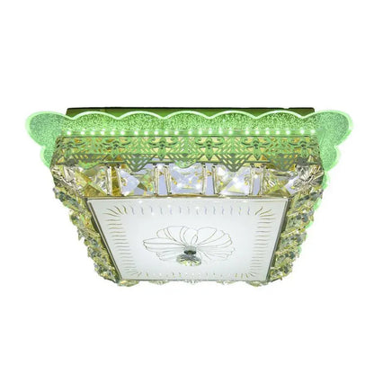 Lustra LED cu cristal ANAIDA RGB 20W, 3000K / 4000K / 6000K, Auriu