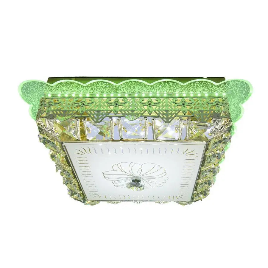 Lustra LED cu cristal ANAIDA RGB 20W, 3000K / 4000K / 6000K, Auriu