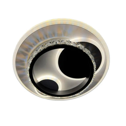 Lustra LED  cu cristal ARIELLA 39W, Rotunda,  lumina Rece/Calda/Neutra, Negru