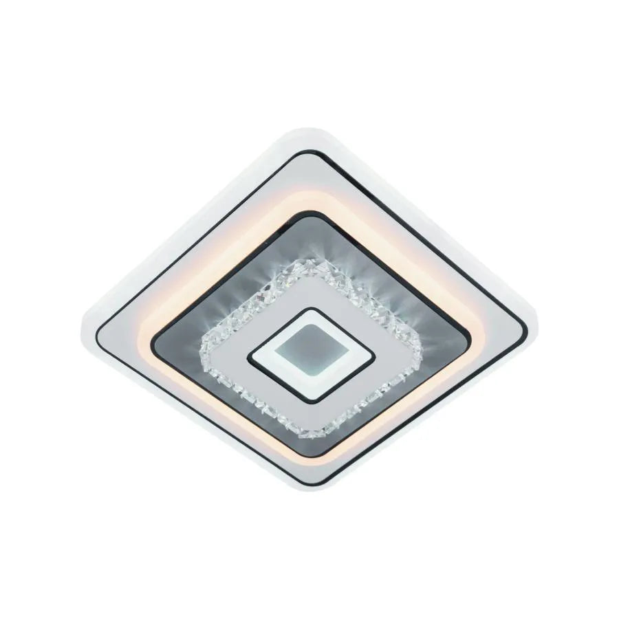 Lustra LED cu cristal ARABELA 40W, lumina Rece/Calda/Neutra, Alb