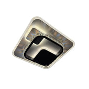 Lustra LED  cu cristal ARIELLA 39W, Patrata,  lumina Rece/Calda/Neutra, Negru