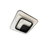 Lustra LED  cu cristal ARIELLA 39W, Patrata,  lumina Rece/Calda/Neutra, Negru