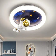 Lustra LED ASTRONAUT cu telecomanda, 51W, lumina Rece/Calda/Neutra, Alb Albastru