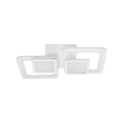 Lustra LED cu telecomanda BALANS 44W, 2 Patrate, lumina Rece/Calda/Neutra, Dimabila, Alb