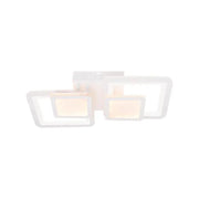 Lustra LED cu telecomanda BALANS 44W, 2 Patrate, lumina Rece/Calda/Neutra, Dimabila, Alb