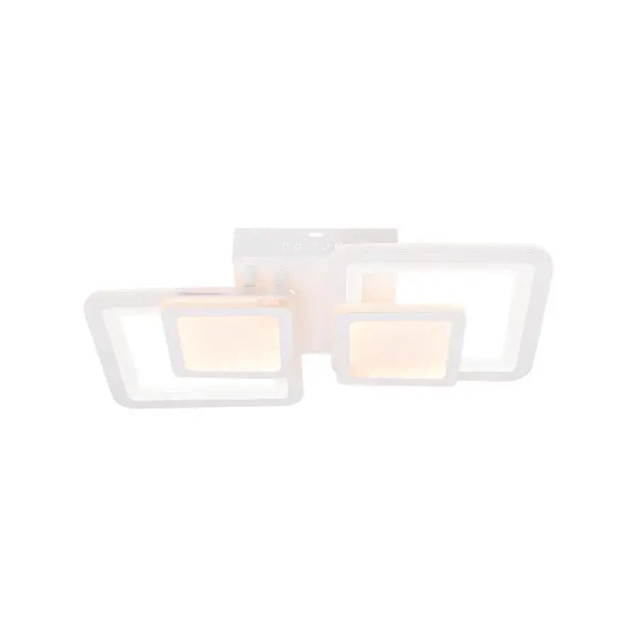 Lustra LED cu telecomanda BALANS 44W, 2 Patrate, lumina Rece/Calda/Neutra, Dimabila, Alb