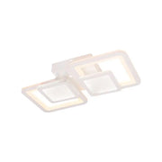Lustra LED cu telecomanda BALANS 44W, 2 Patrate, lumina Rece/Calda/Neutra, Dimabila, Alb