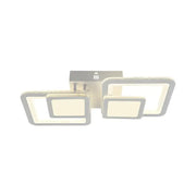 Lustra LED cu telecomanda BALANS 44W, 2 Patrate, lumina Rece/Calda/Neutra, Dimabila, Alb