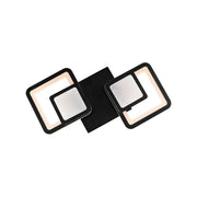Lustra LED cu telecomanda BALANS 44W, 2 Patrate, lumina Rece/Calda/Neutra, Dimabila, Negru