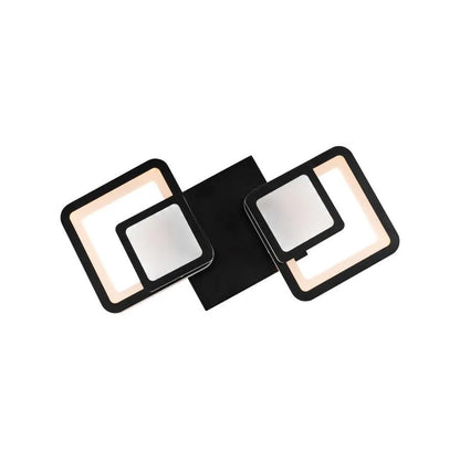 Lustra LED cu telecomanda BALANS 44W, 2 Patrate, lumina Rece/Calda/Neutra, Dimabila, Negru