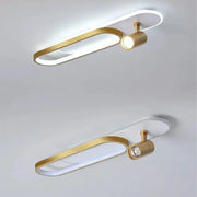 Lustra LED cu Proiector Reglabil FISSO Camilla, 48W, lumina Rece/Calda/Neutra 3000K/4000K/6000K, Auriu Lucios, Metal si Acril