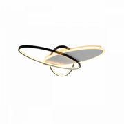 Lustra LED cu telecomanda LIGURIA 77W, 3 Ovale, lumina Rece/Calda/Neutra, Dimabila, Negru Alb