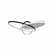 Lustra LED cu telecomanda LIGURIA 77W, 3 Ovale, lumina Rece/Calda/Neutra, Dimabila, Negru Alb